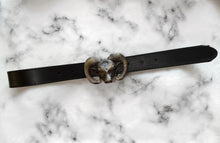 Cargar imagen en el visor de la galería, Cinturón Hebilla Buey Negro Liso
