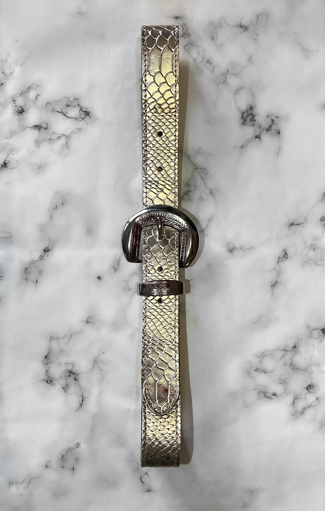 Cinturón Gracia dorado croco